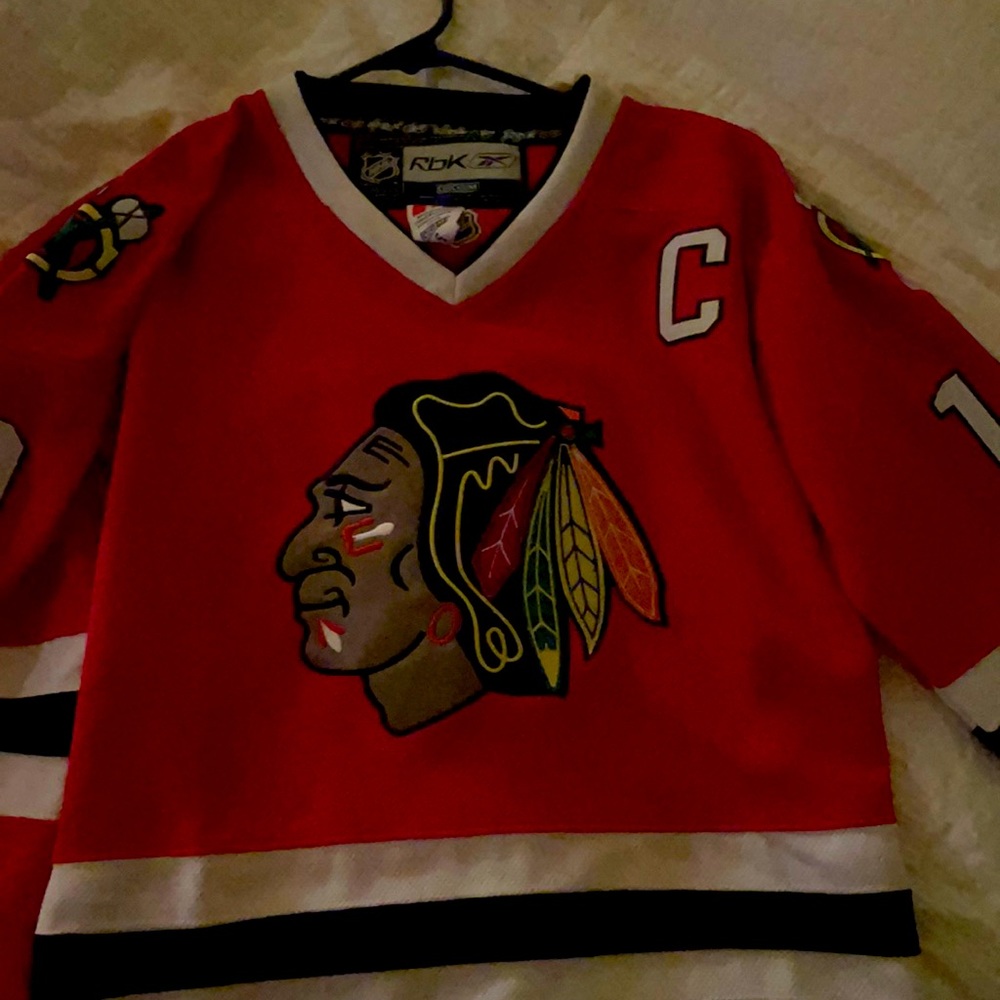 Blackhawk jersey worn one time